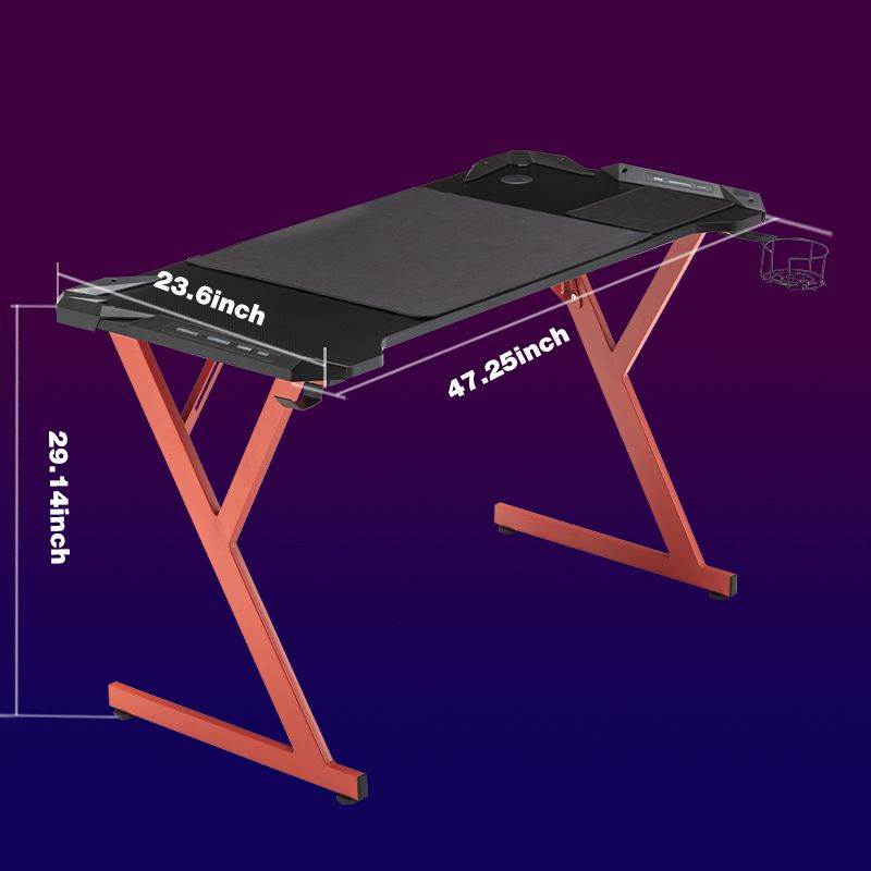 RESPAWN 3000 Gaming Computer Desk - Ergonomic Height Adjustable Gaming Desk, in Blue (RSP-3000-BLU)