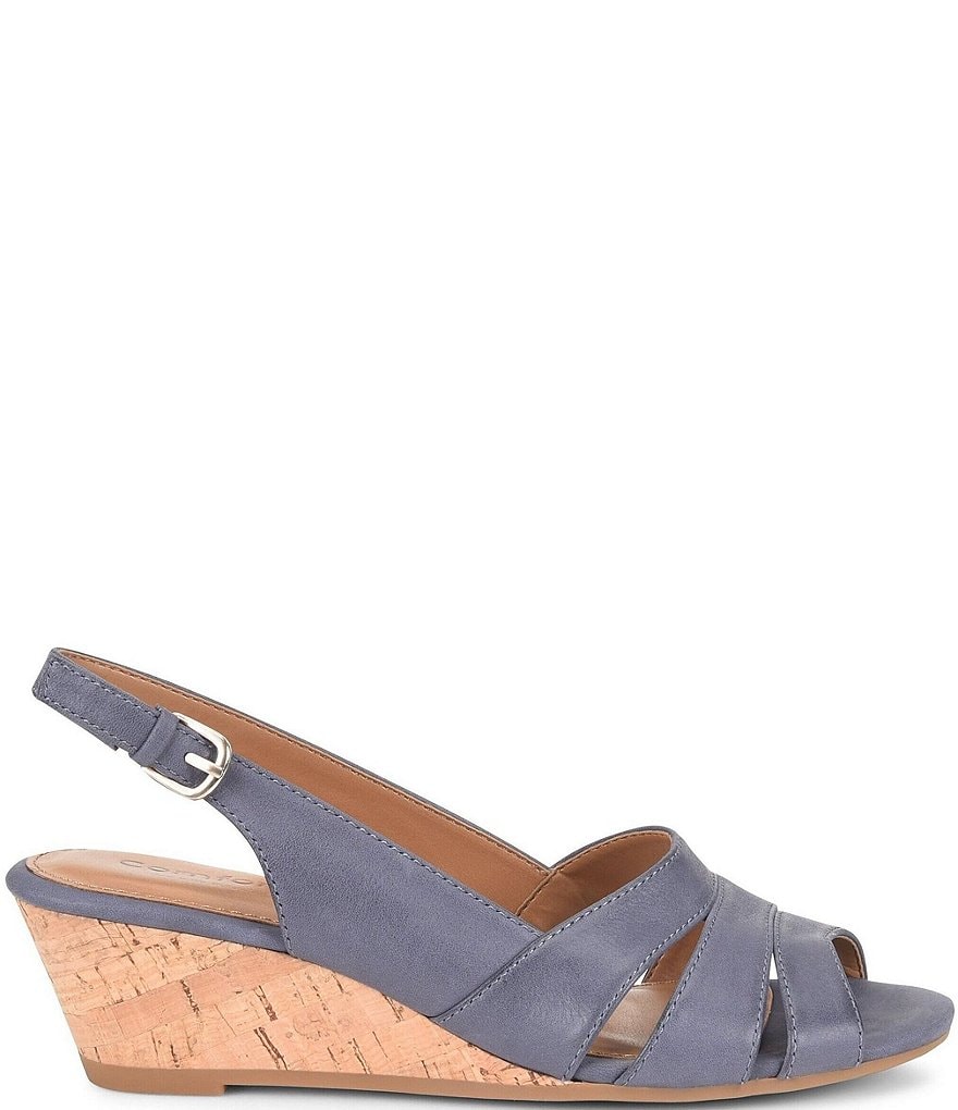 Comfortiva Randi Slingback Cork Wedge Sandals