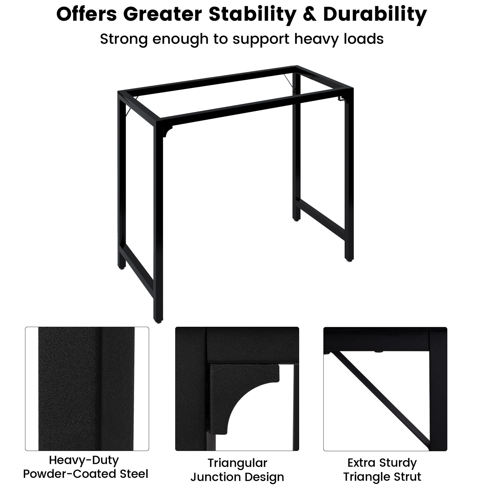 TakeIt 40" Computer Table Home Office Desk Black Study Writing Small Desk Work Office Table PC Laptop Desk with Storage Bag Hook