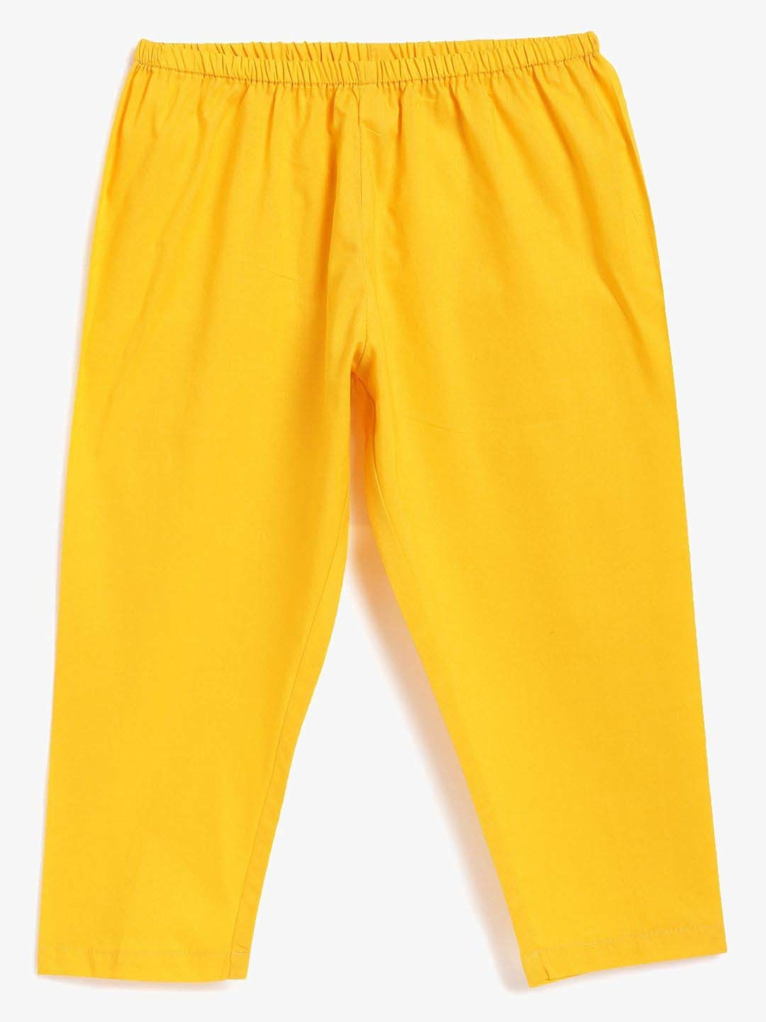 Campana Kids Yellow & Blue Cotton Printed Full Sleeves Kurta & pyjama