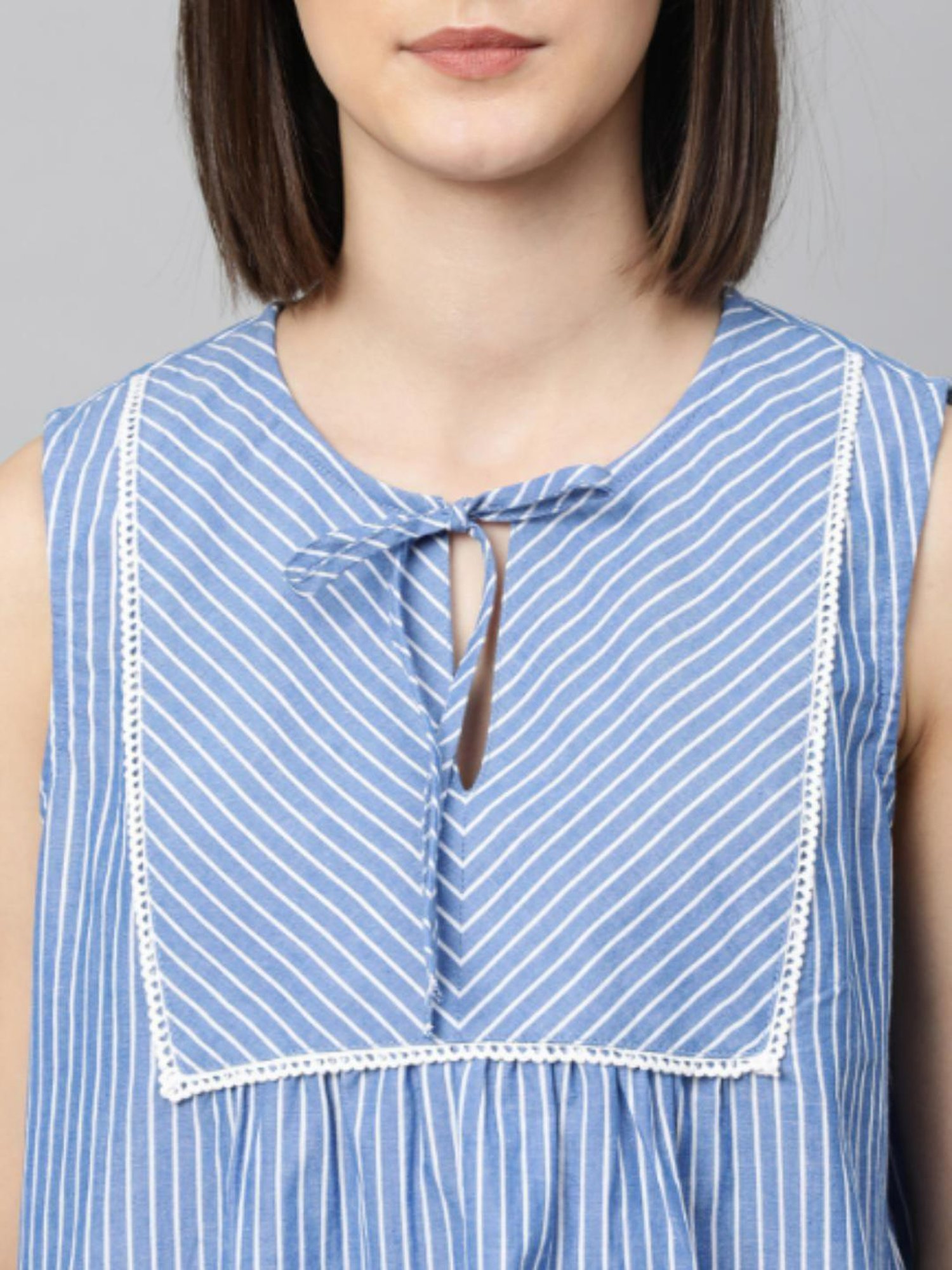 Chemistry Blue Striped Pajama Set