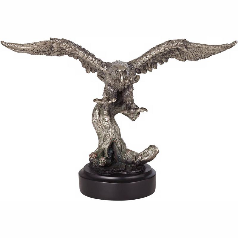 Kensington Hill Splendor Pewter Winged Eagle 15" Wide Sculpture