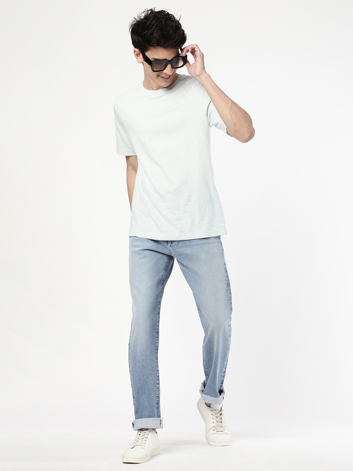 Passion Light Blue Regular Fit Heavily Washed Jeans