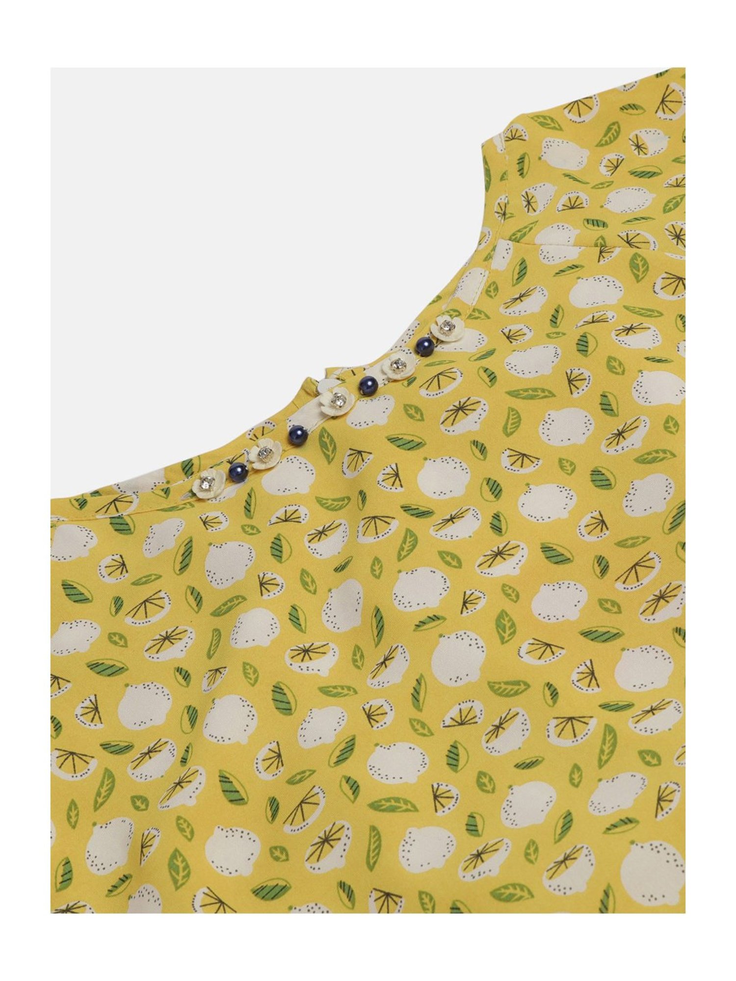 Tiny Girl Mustard Printed Top