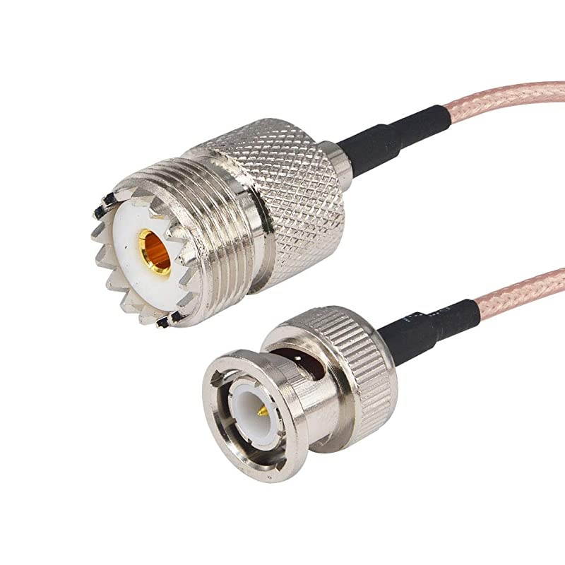 SO239 Female to BNC Male Coax RF VHF Radio Coaxial Antenna Cable Mobile to Base Antenna Cord 59 inch