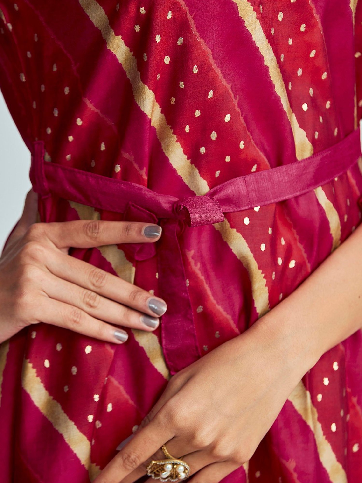 Anubhutee Maroon Printed Kurti Pant Set