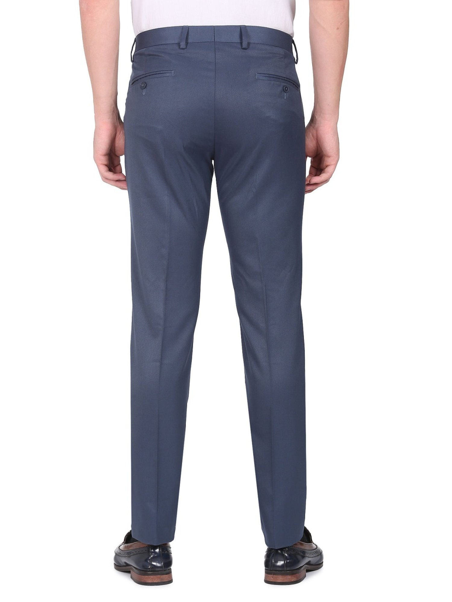 Arrow Blue Regular Fit Trousers