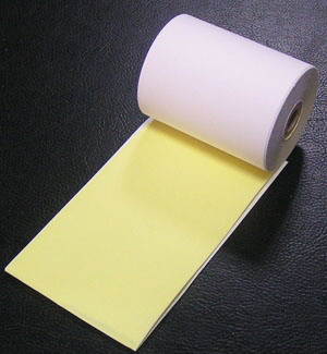 2 ply White /Canary rolls, 3 1/4 in. x 95 ft., 50 /case w. Free Delivery for the Epson: TM-U675 Receipt