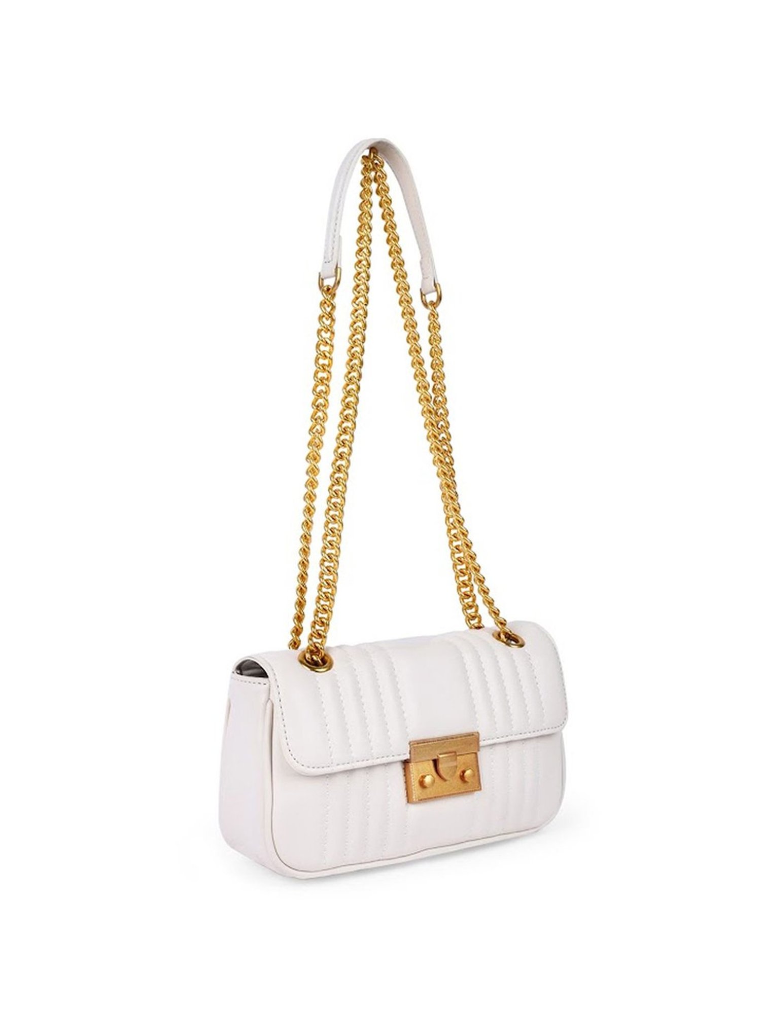 Miraggio Naomi Ivory Quilted Small Sling Handbag