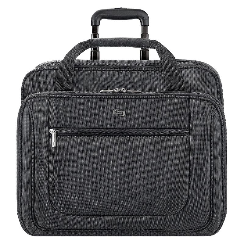 Solo Rolling Laptop Bag - Black