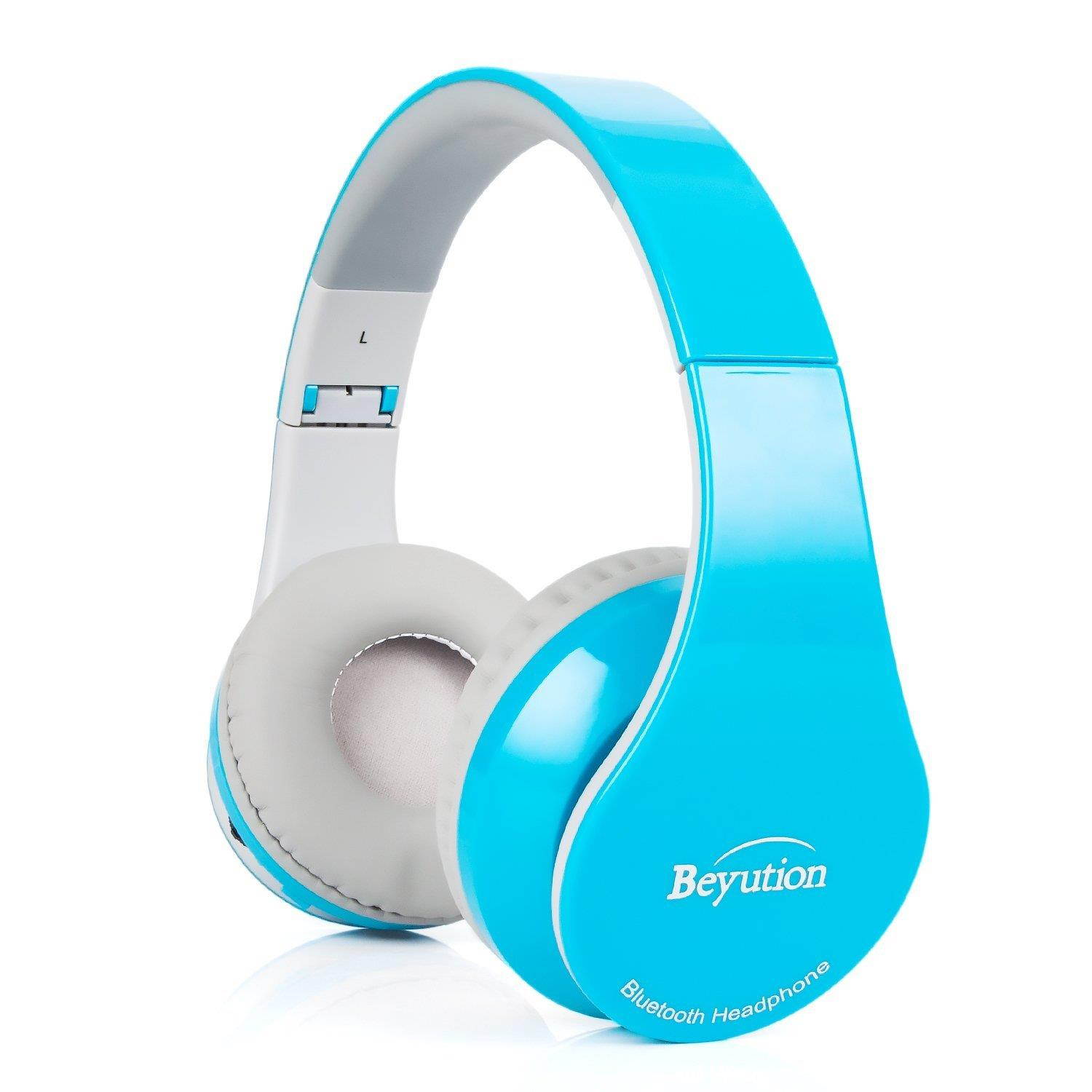 Back to School gift-New Blue color Beyution513@ Over-ear- HiFi Stereo Clear Mic-phone- Bluetooth Headphones-With Retail Package!