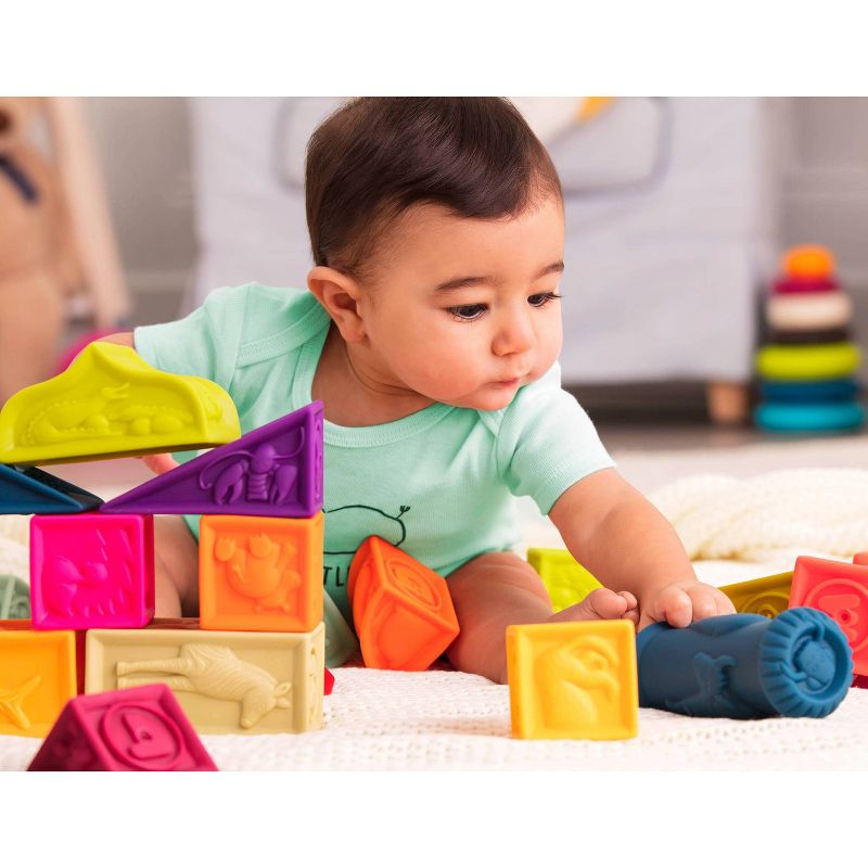B. toys Educational Baby Blocks - Elemenosqueeze