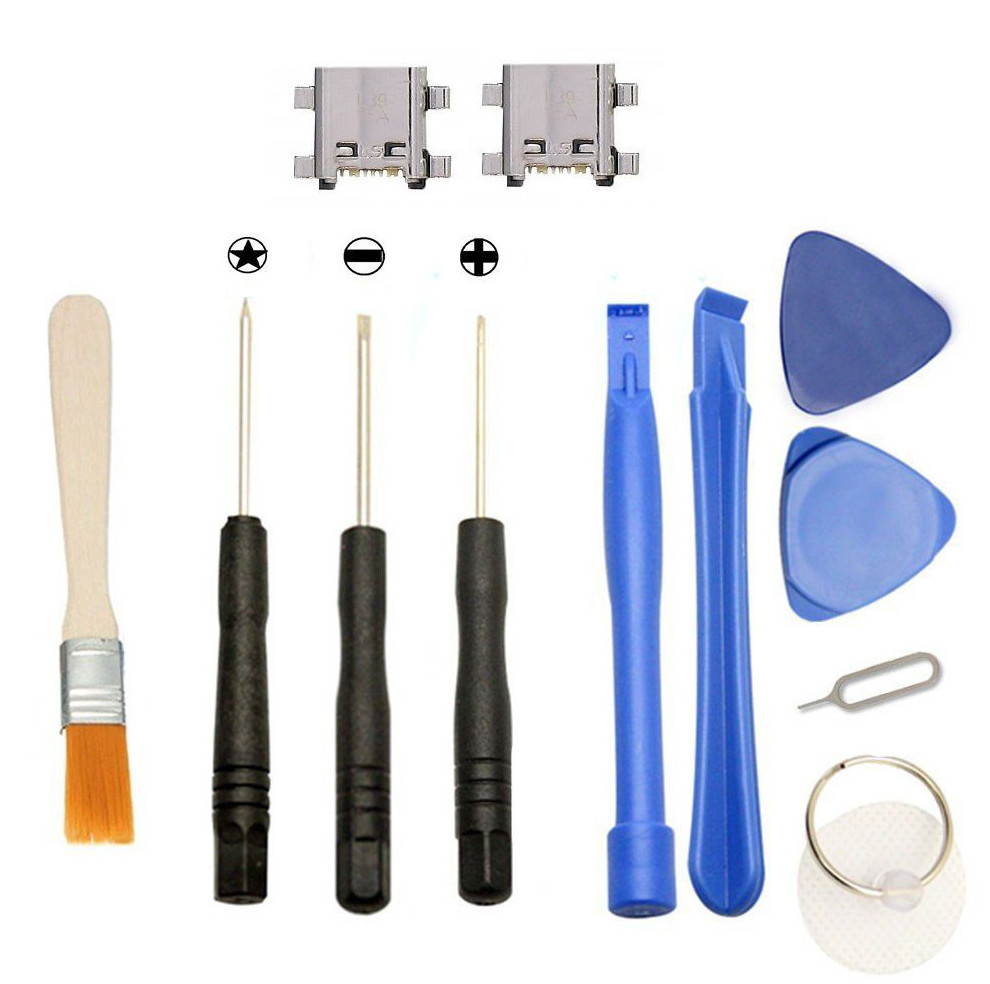 Games&Tech 2 x Micro USB Charging Charger Sync Port Connector + Tools for Samsung Galaxy Grand Prime SM-G530T