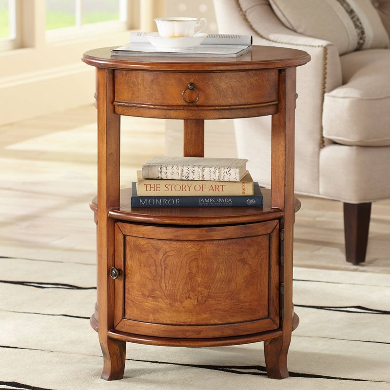 Kensington Hill Kendall 20" Wide Cherry Finish Small Round Accent Table