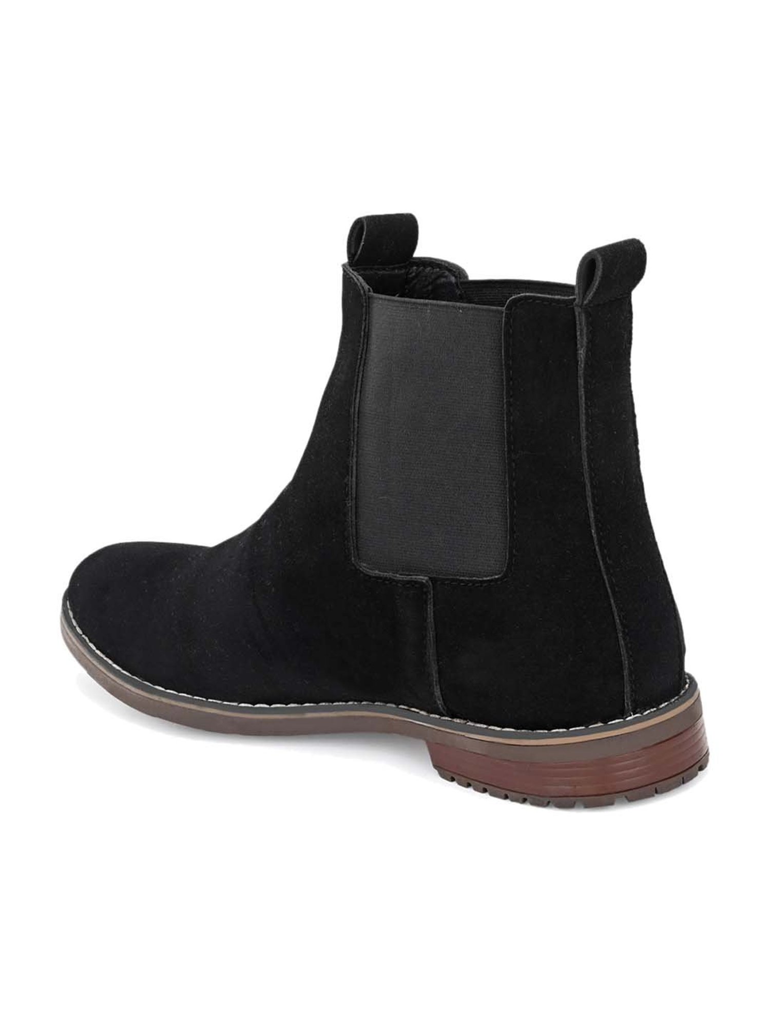 El Paso Men's Black Chelsea Boots
