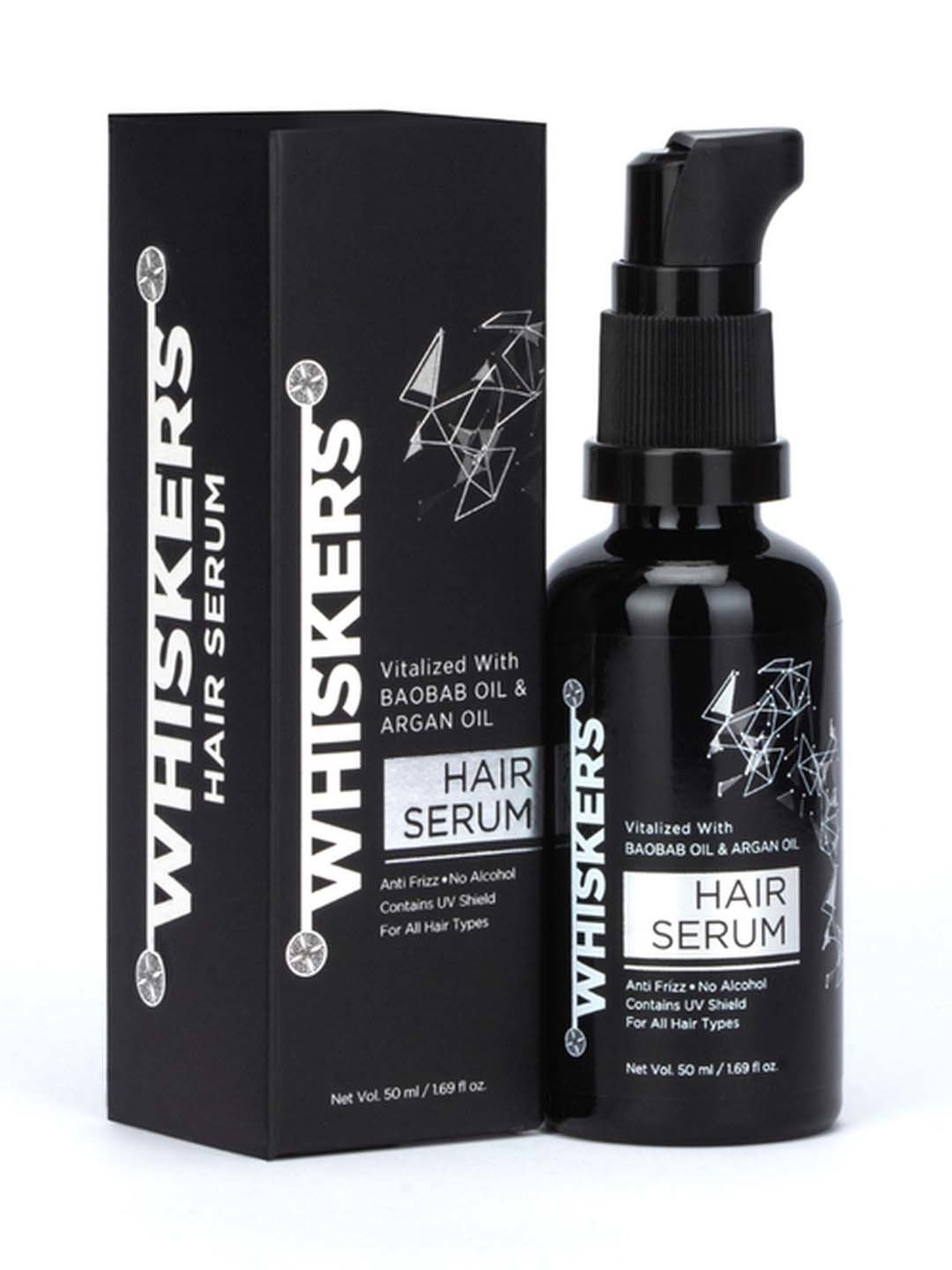 Whiskers Vitalized Baoba Oil & Argan Oil Hair Serum - 50 ml