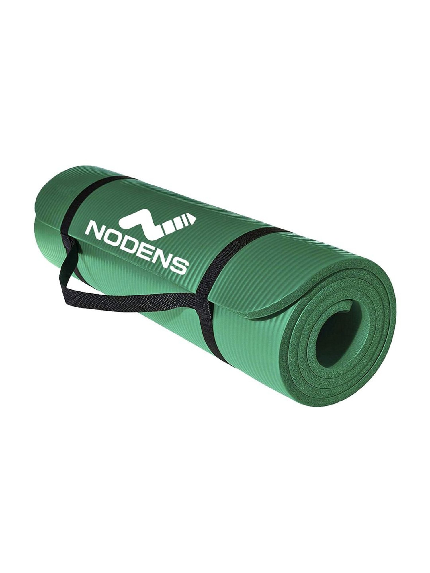 NODENS Green Yoga Mat with Strap (10 mm)