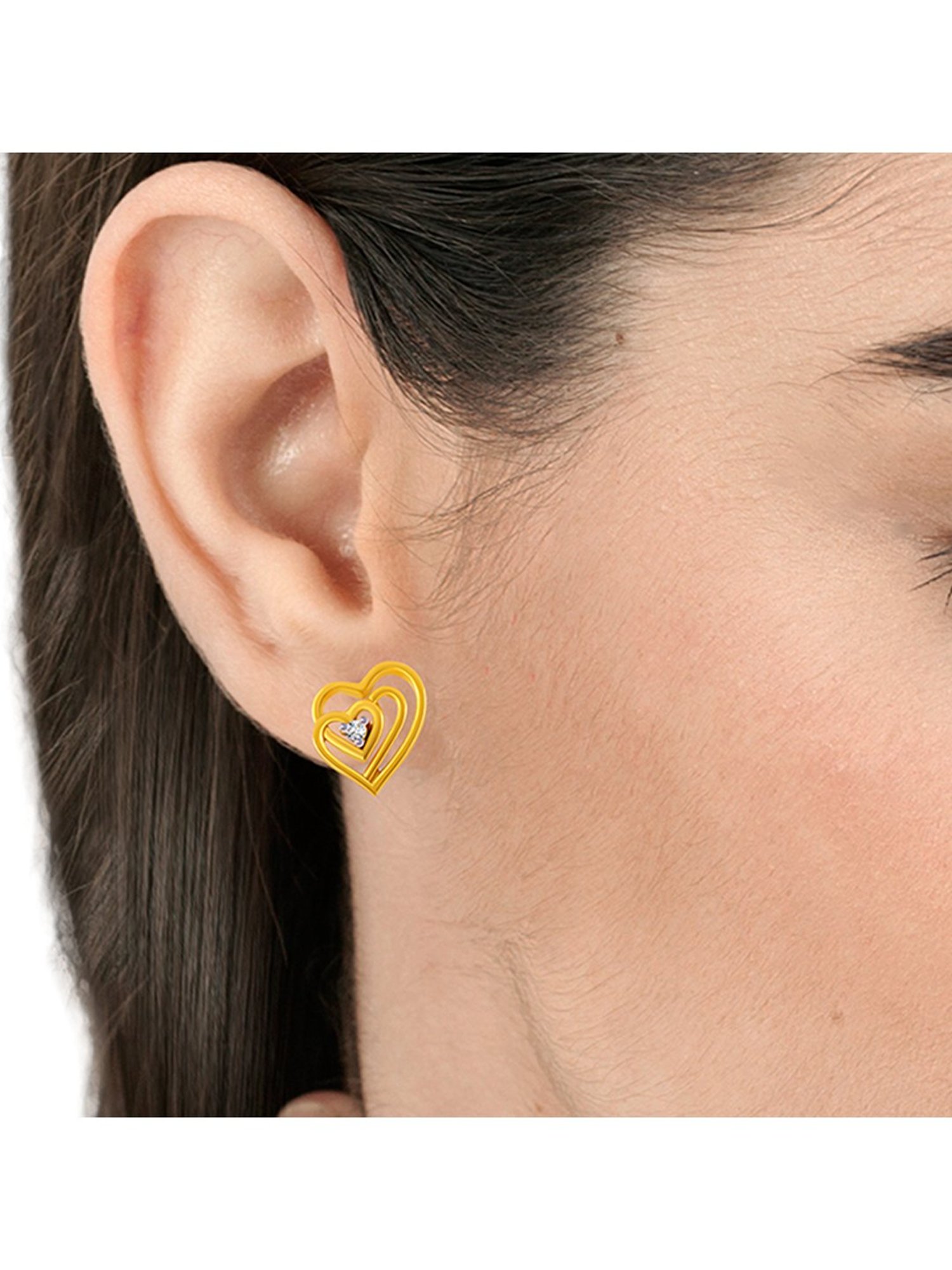 P.C. Chandra Jewellers 14 kt Gold Earrings