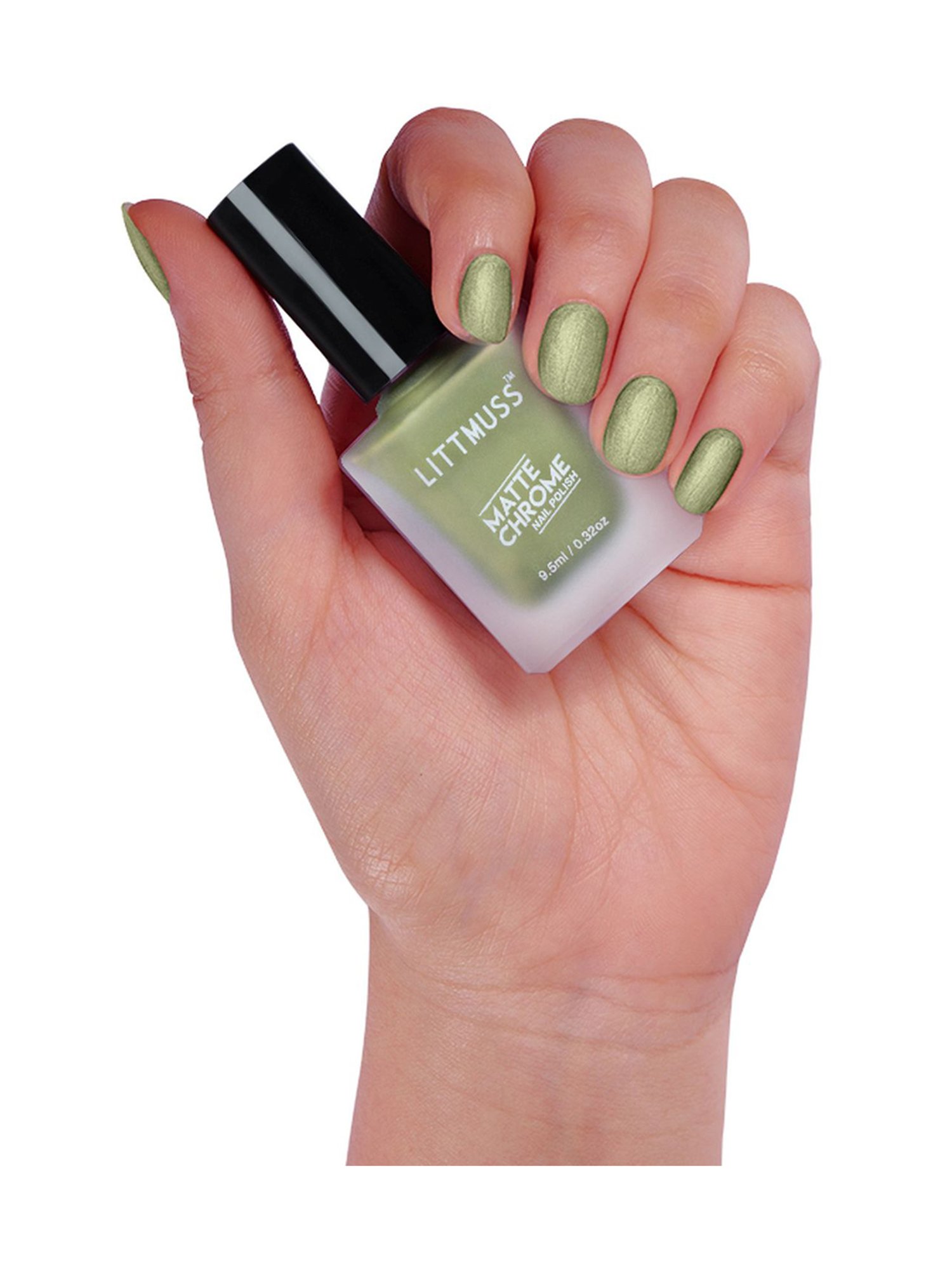 Littmuss Matte Chrome Nail Polish Kiwi Spritzer 016 - 9.5 ml