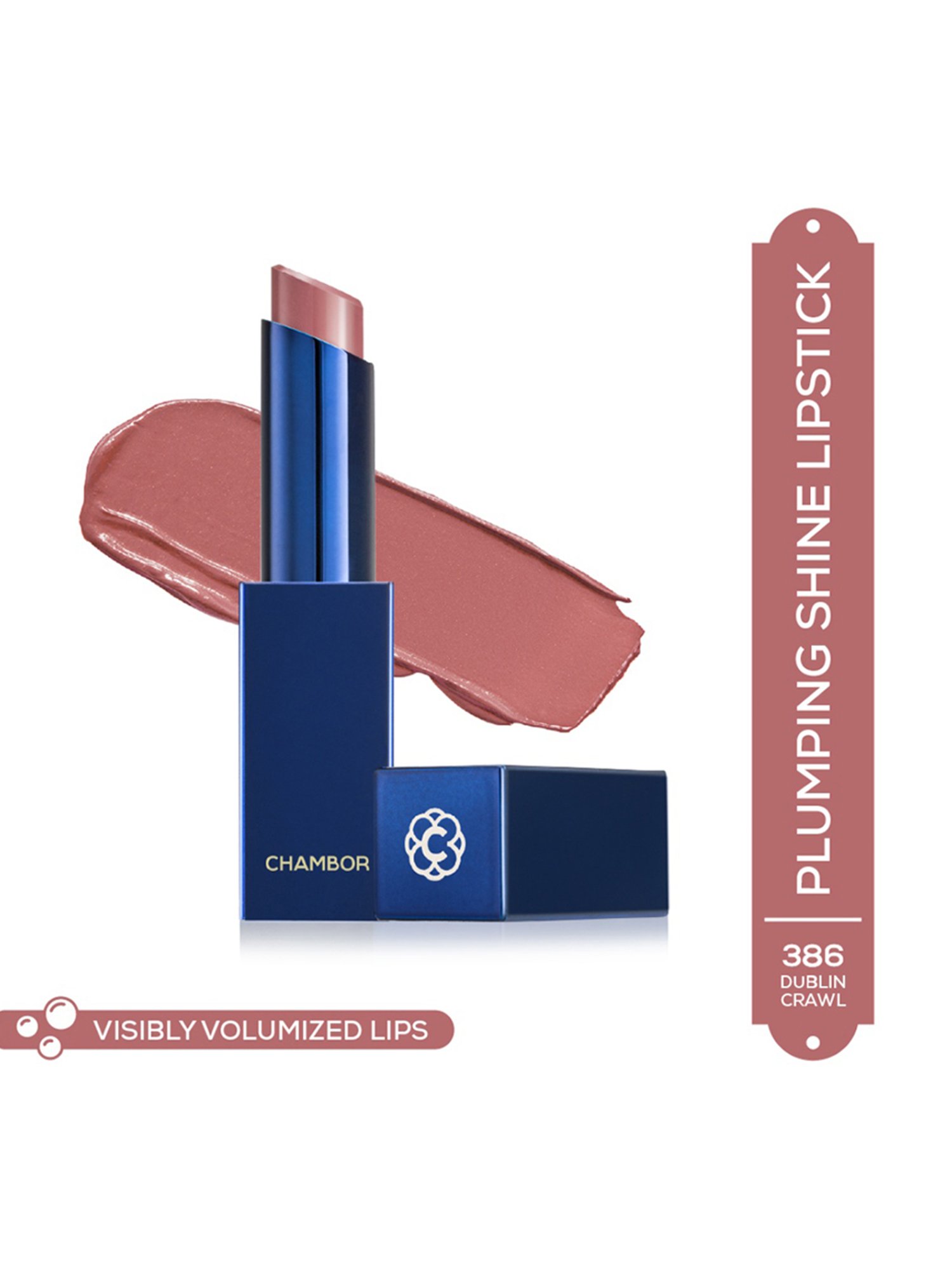 CHAMBOR Plumping Shine Lipstick 386 Dublin Crawl - 3 gm