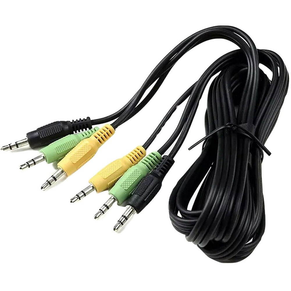 3.5mm Replacement Parts Audio Cable For 5.1 Channel Male Adapter Converter Car TRS Jack Headphones Computer Accessories Office (1pcs)