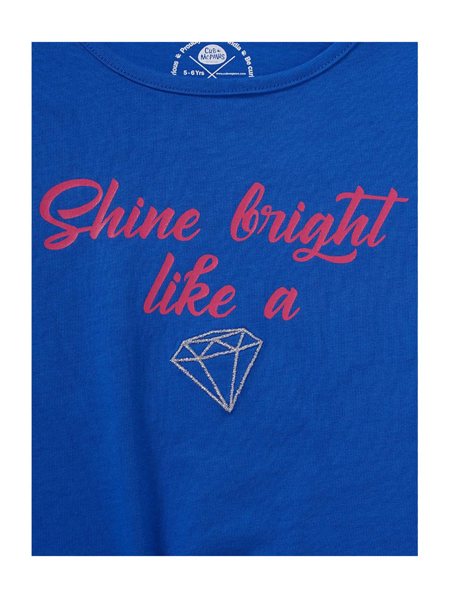 Cub McPaws Kids Blue Printed  Top