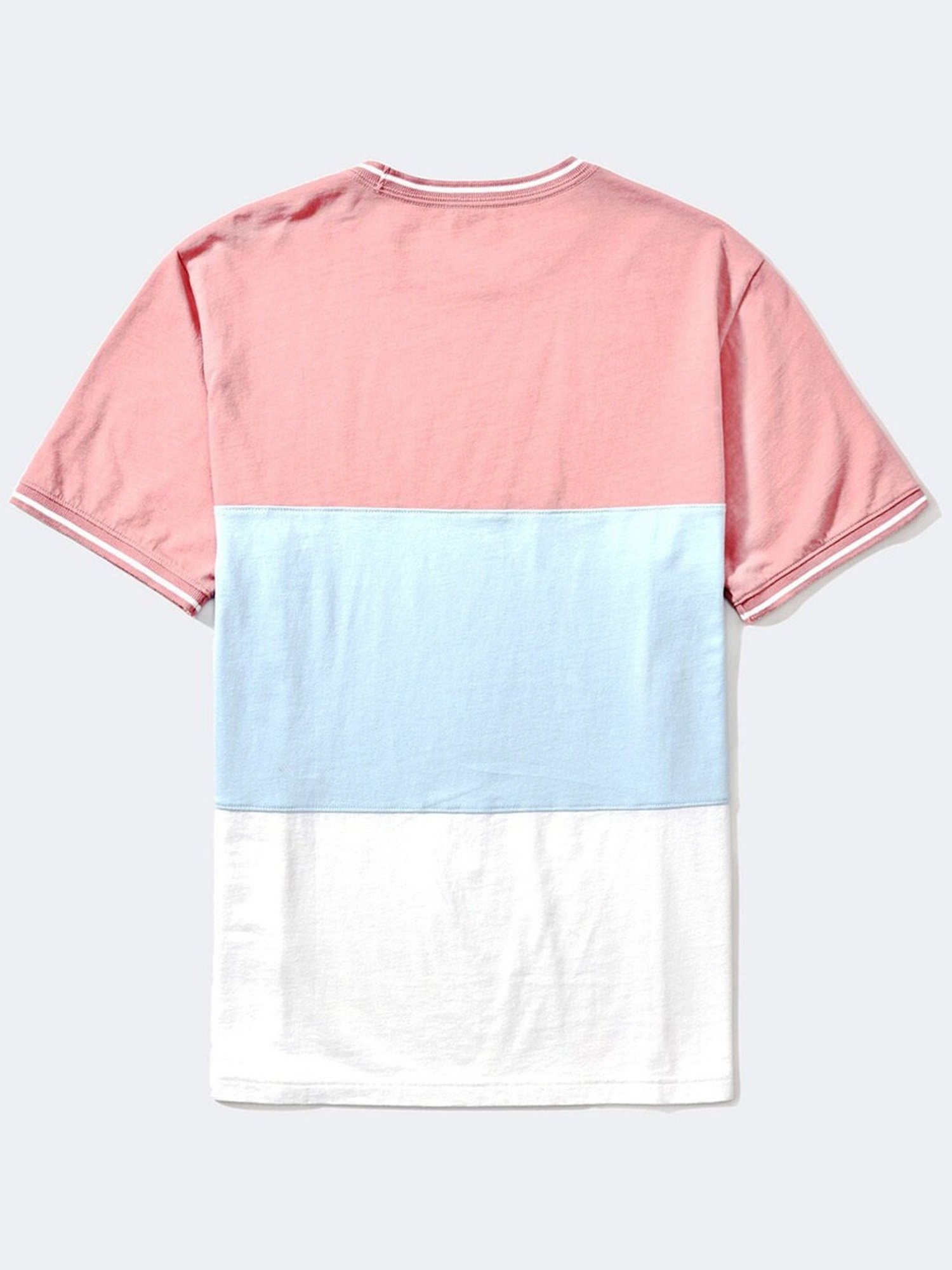 American Eagle Outfitters Multi Cotton Regular Fit Colour Block T-Shirt
