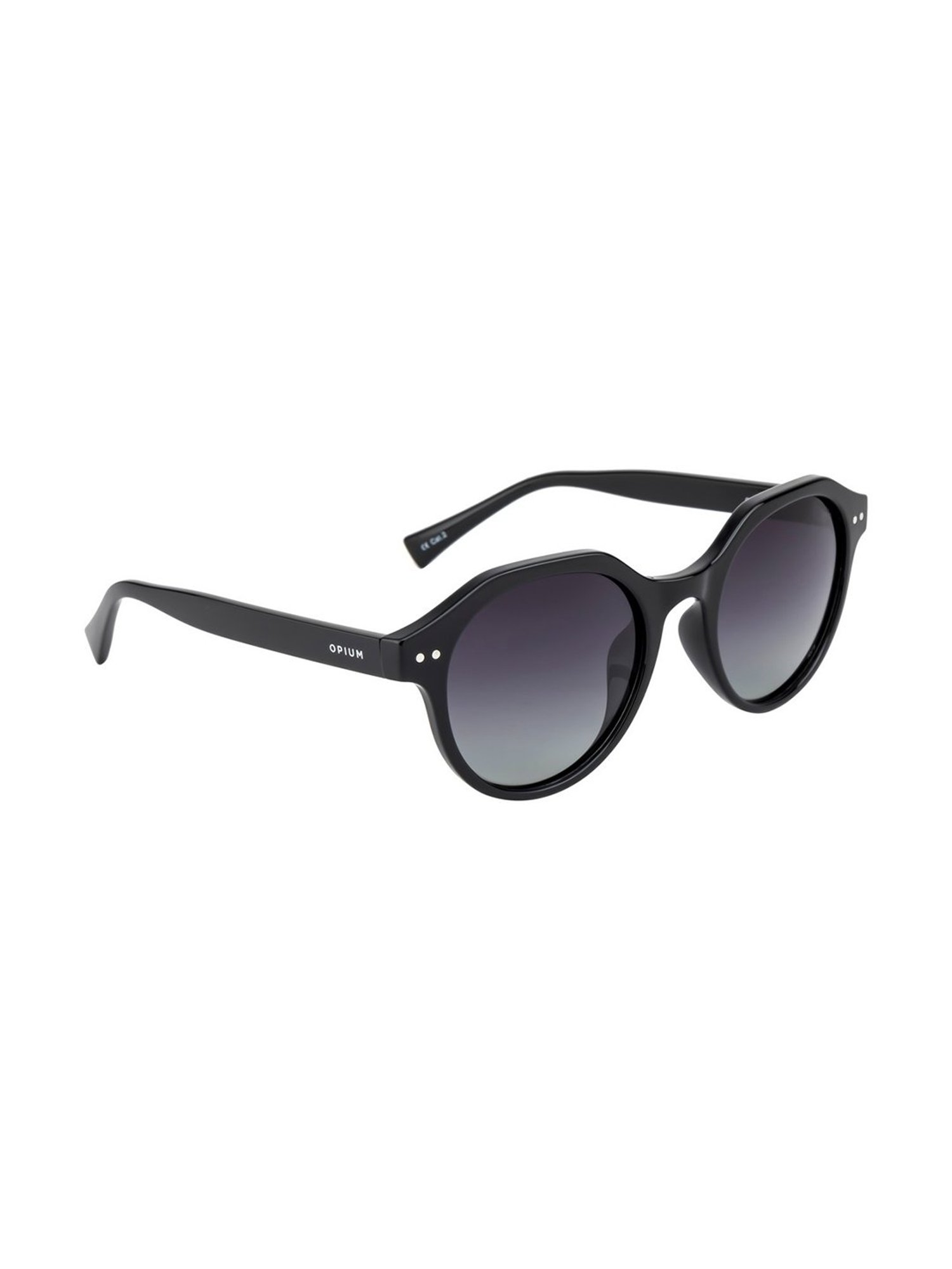 Opium OP-1874-C01 Grey Polarized Round Sunglasses