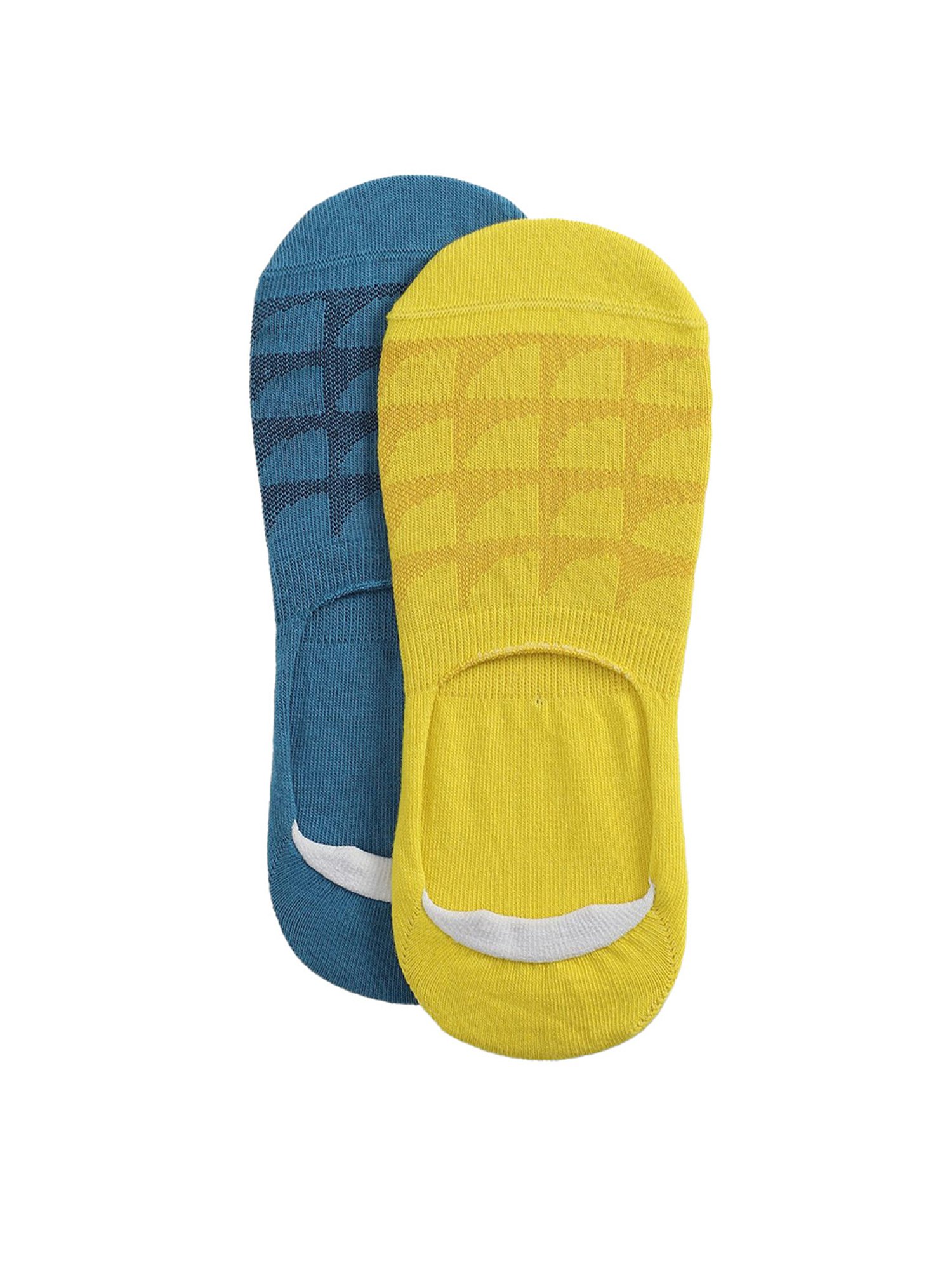 Jack & Jones Jacmax Footies Multicolor Cotton Solid Shoe Liner Socks - Pack of 2