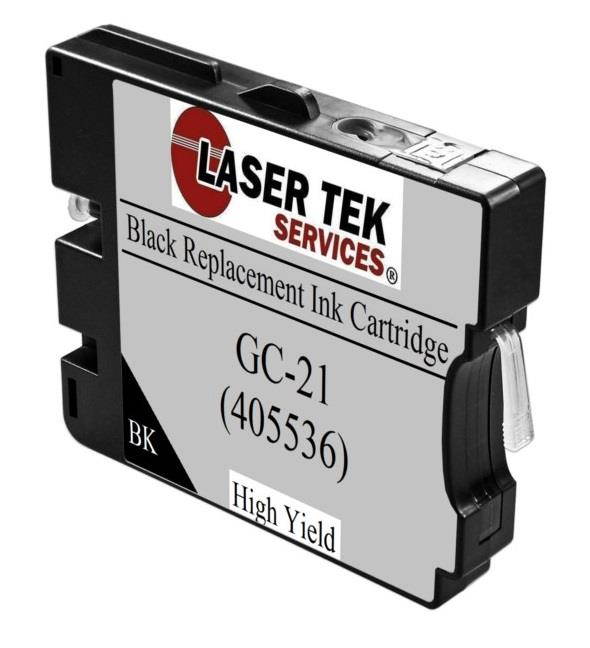 Laser Tek Services &reg; 4PK Remanufactured Ricoh GC21 Replacement Ink Cartridges (BK 405536,C 405537,M 405538,Y 405539)