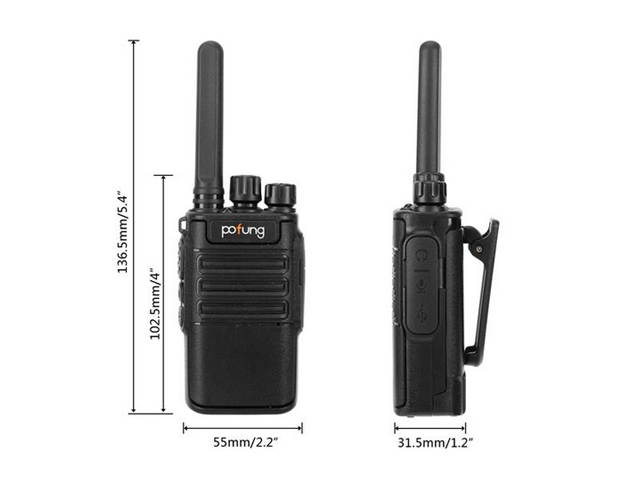 Walkie-Talkie USB 2pcs F8 2W 1500mAh 16-Channel Black Detachable Panel Fixed Antenna USB Integrated Charger Adult Analog Walkie-Talkie,WT02