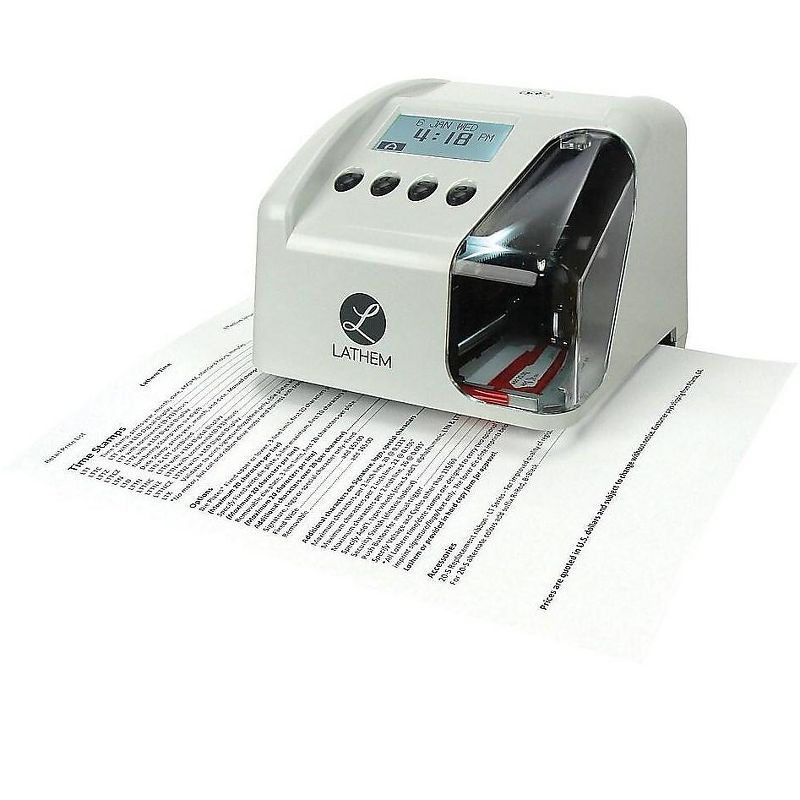 Lathem Time Punch Card Time Clock System, White LTH-5000