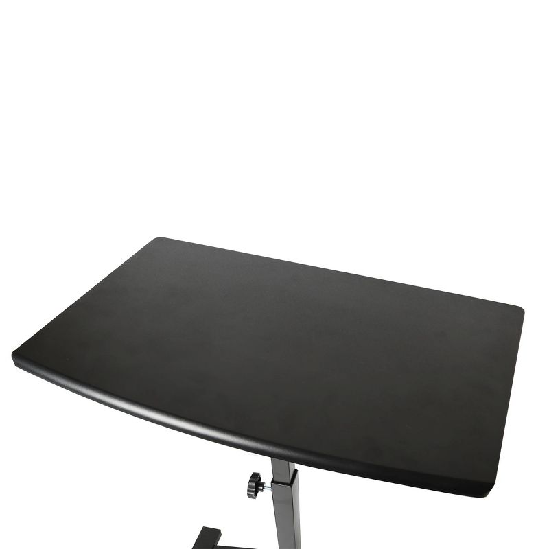 Airlift Mobile Adjustable Height Solid Top Laptop Desk Cart Black - Seville Classics
