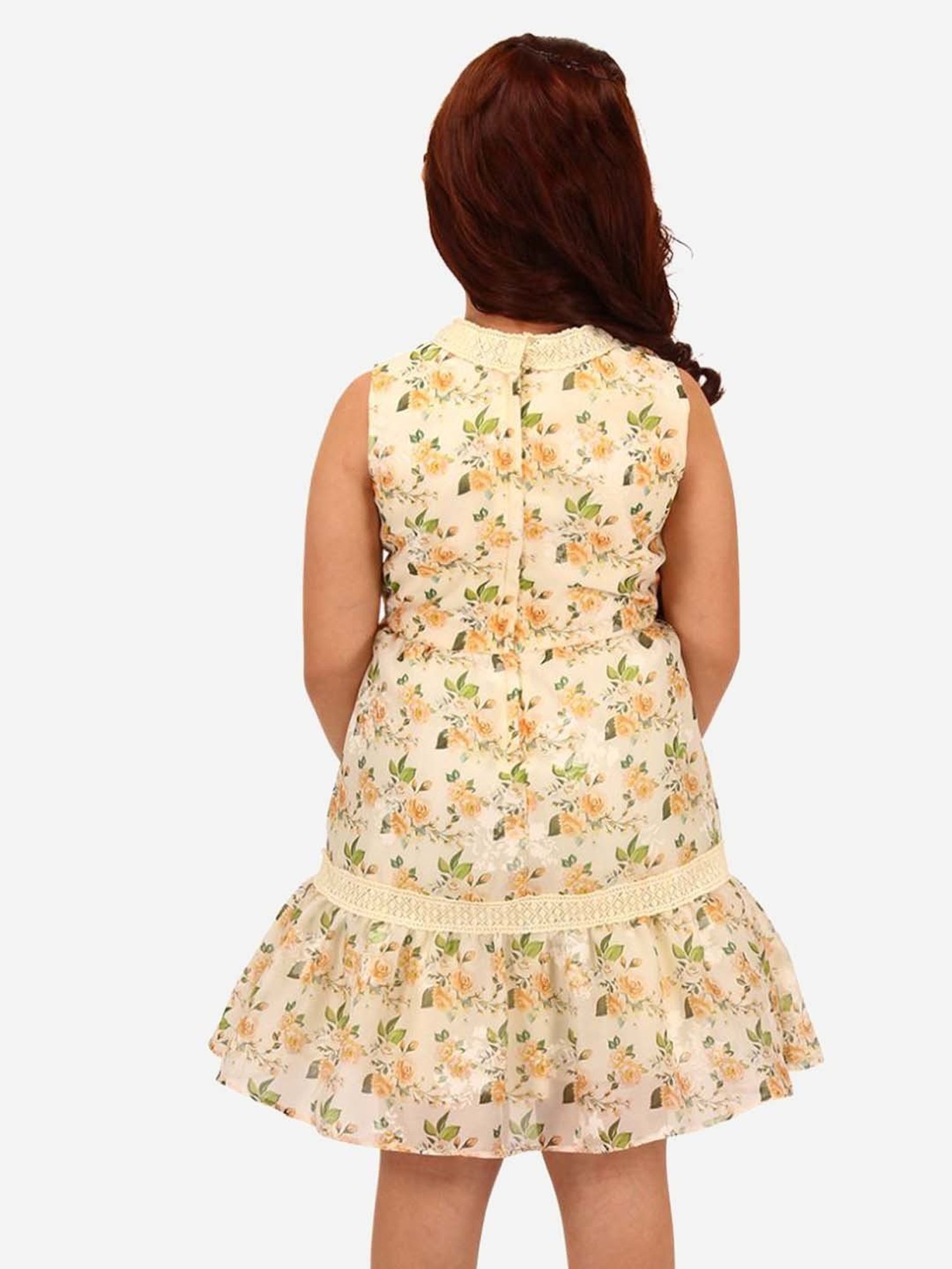 Many Frocks Kids Red Solid Dress