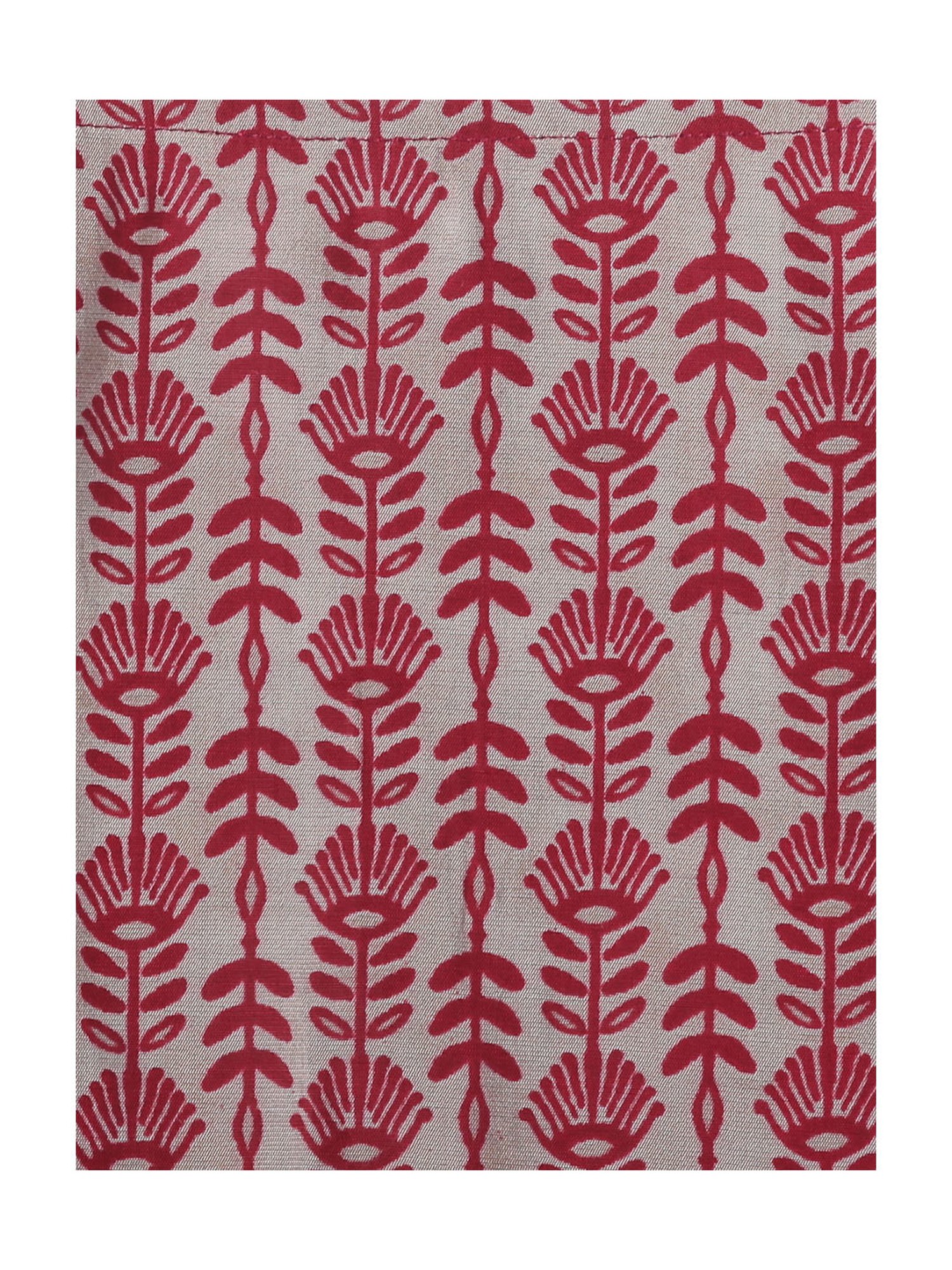 Tales & Stories Kids Grey & Maroon Printed Top, Pants with Dupatta