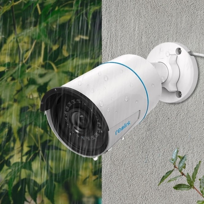 Reolink 5MP HD Outdoor POE Security Camera Smart Human/Vehicle Detection Audio Work with Google Assistant Bullet Camera RLC-510A