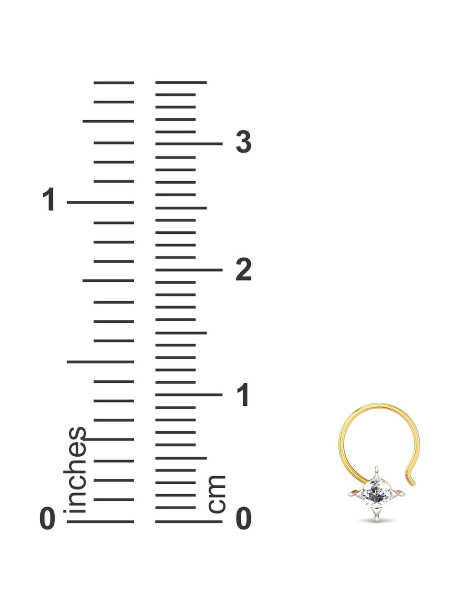 Candere by Kalyan Jewellers Upendra 18k Yellow Gold & Diamond Nosepin for Women