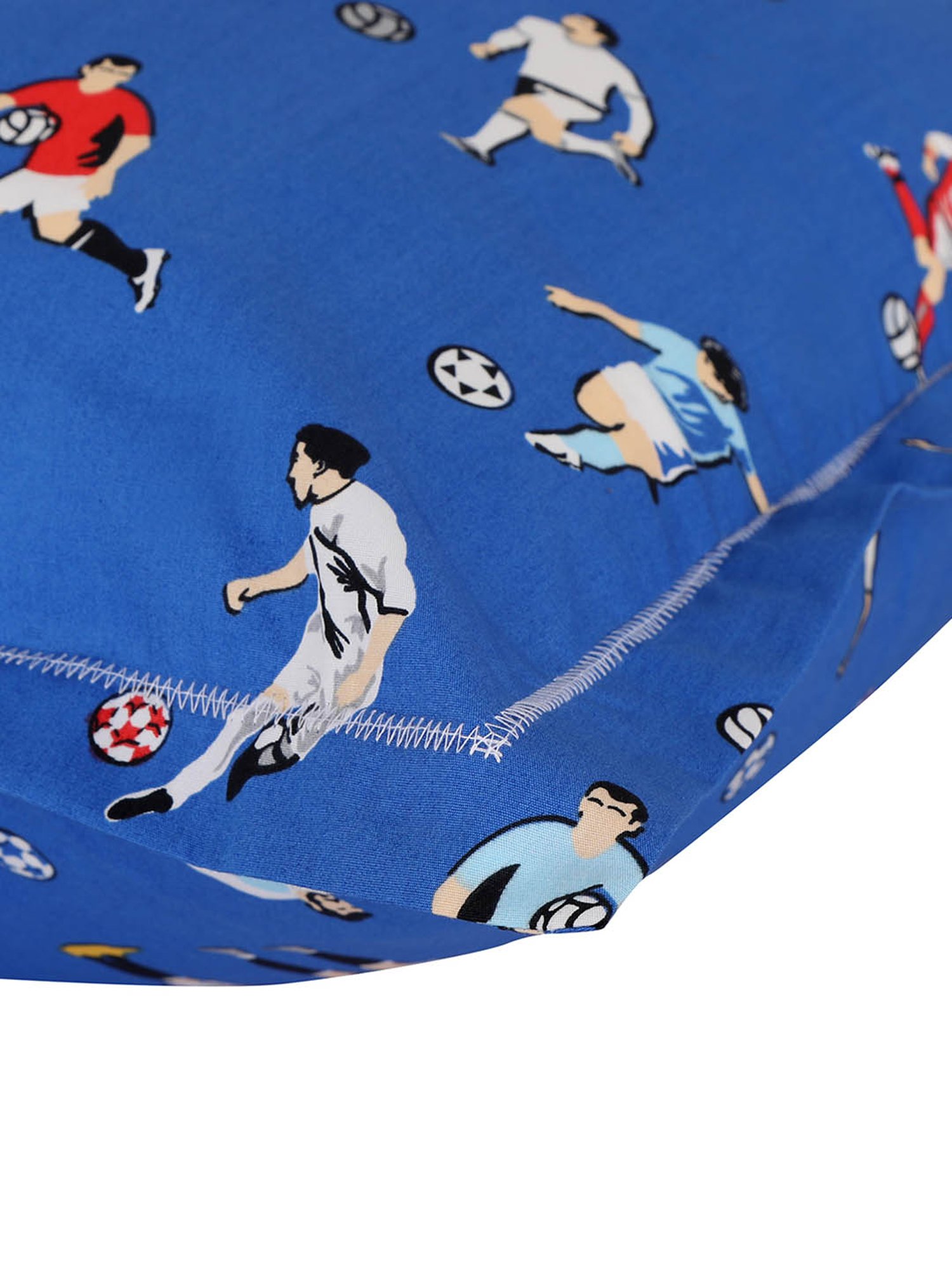 Nigh Nigh Football Blue Cotton 300 TC Kids Bed Linen Set