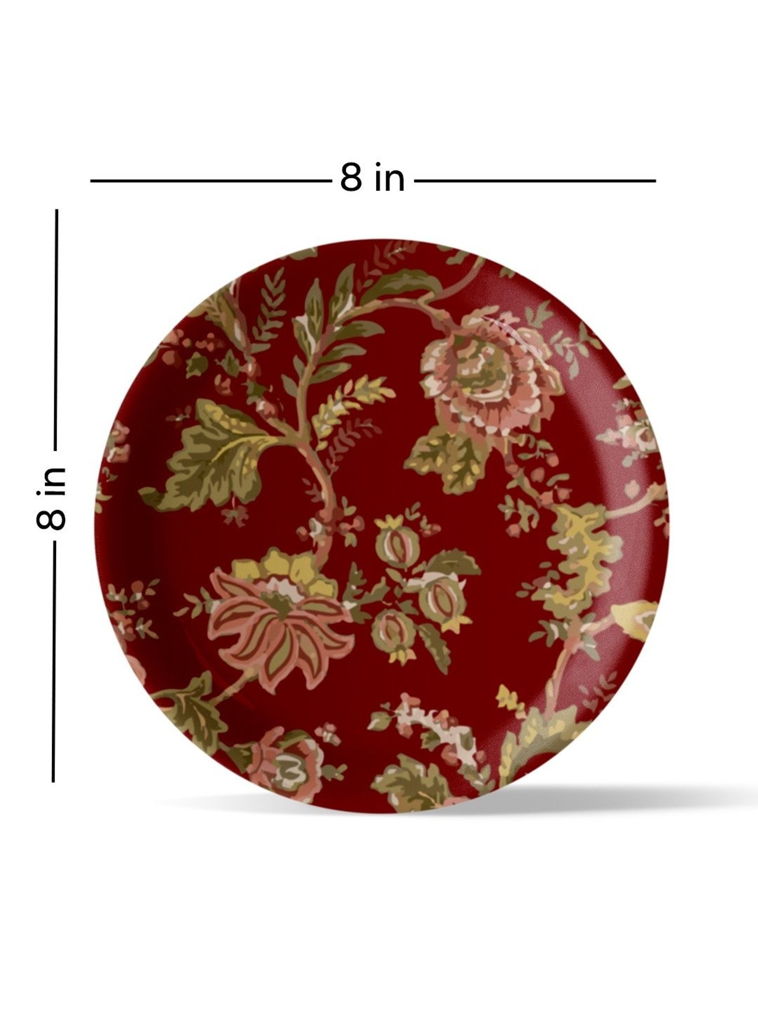 Nestroots Ethnic Floral Multicolor Porcelain Wall Plate