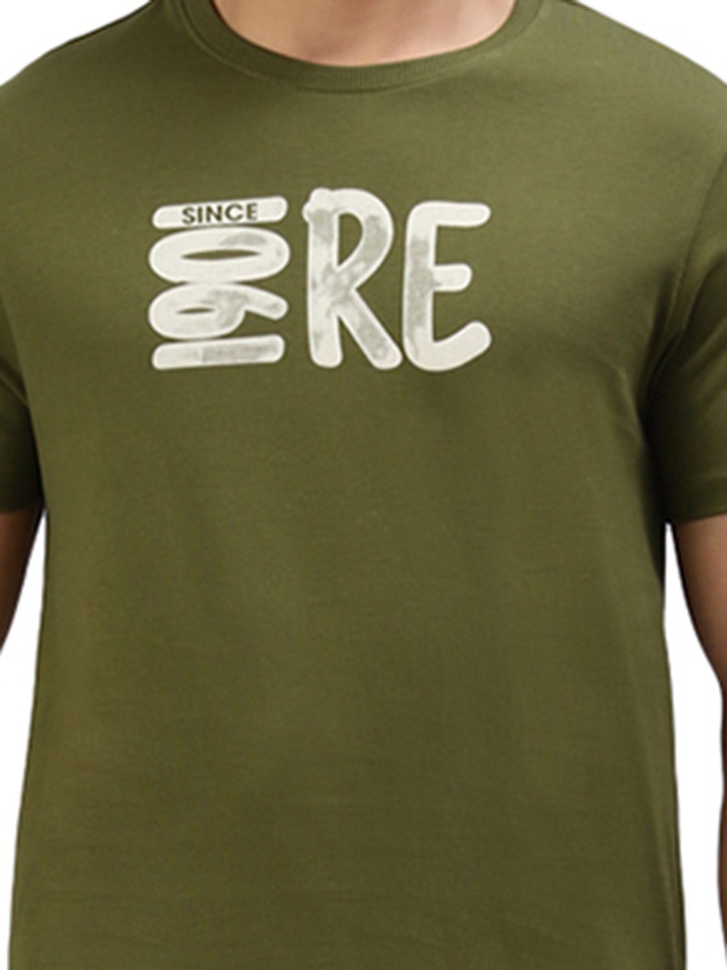 Royal Enfield Everyday Adventure Olive Regular Fit Printed Crew T-Shirt
