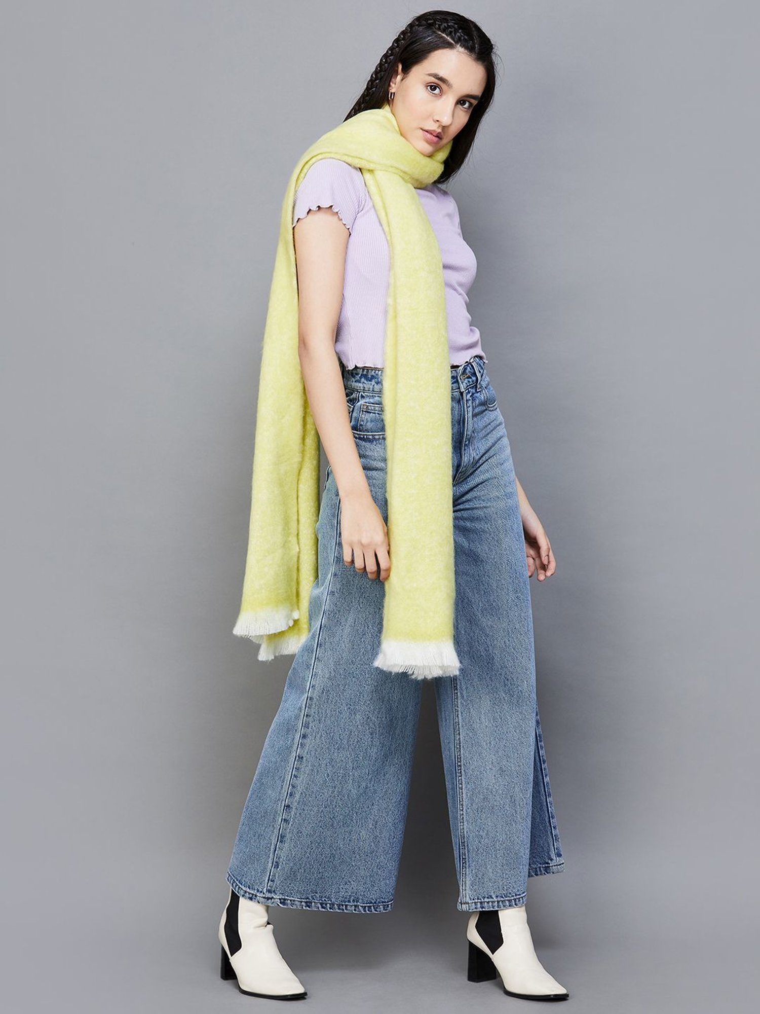 Ginger by Lifestyle Green Woven Pattern Stole