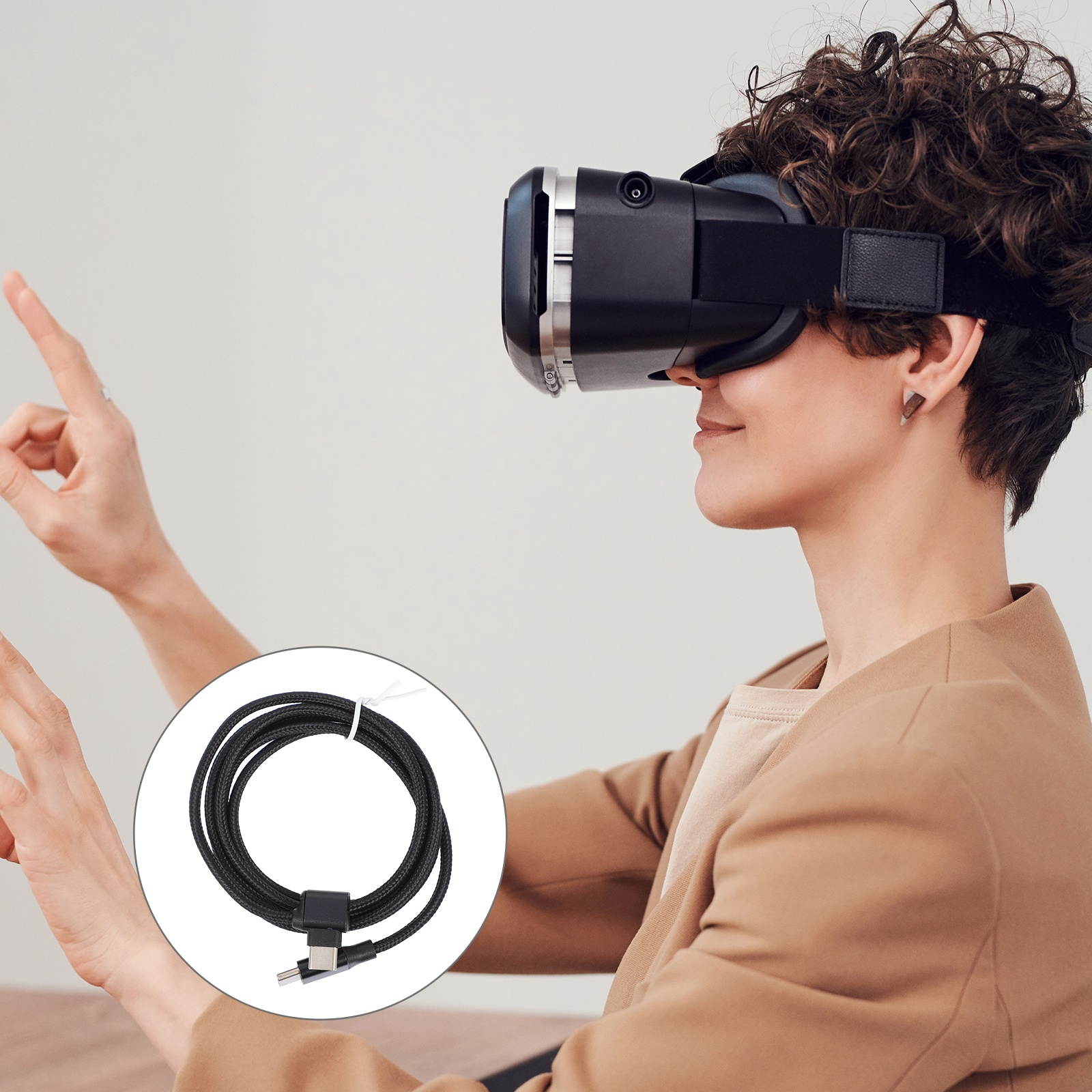 1Pc Practical Durable Type-c to Type-c Data Cable Drone Goggles Cable for Friends