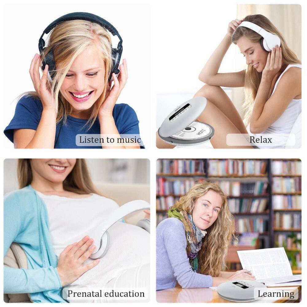 CD Player HOTT  Personal CD Player with Headphone Jack, Anti-Skip/Shockproof Protection Compact CD Music Player