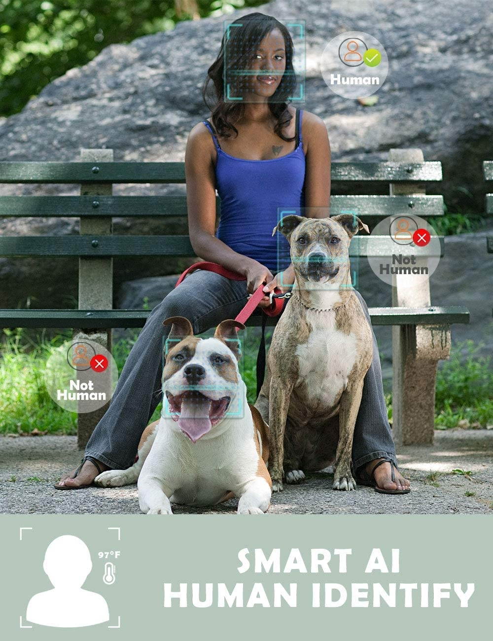 IMILAB EC2 Wireless Outdoor Security Camera, 1080P Rechargeable Battery WiFi Camera, Indoor/Outdoor Surveillance Home Camera with Motion Detection 1 Gateway 3 Cameras