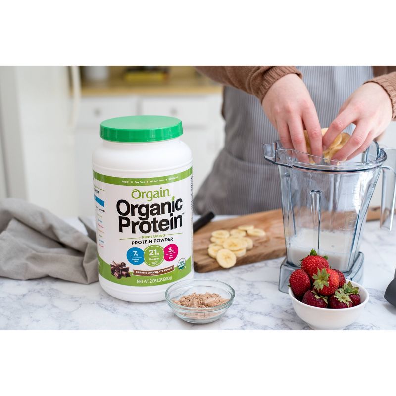 Orgain Organic Vegan Protein Plant-Based Protein Powder - Creamy Chocolate Fudge - 2.01lbs
