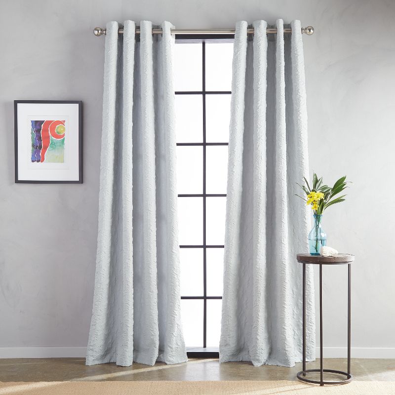 84"x52" Calista Grommet Lined Curtain Panel Gray - CHF Industries