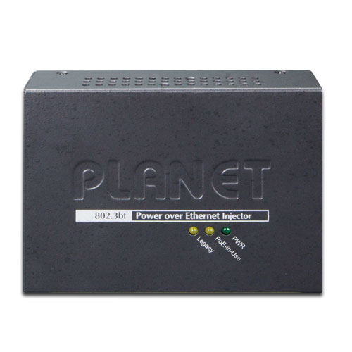 Planet POE-171A-95 Single-Port 10/100/1000Mbps 802.3bt Ultra PoE Injector (95 Watts, PoH, Legacy mode support, PoE Usage LED) w/ external power adapter