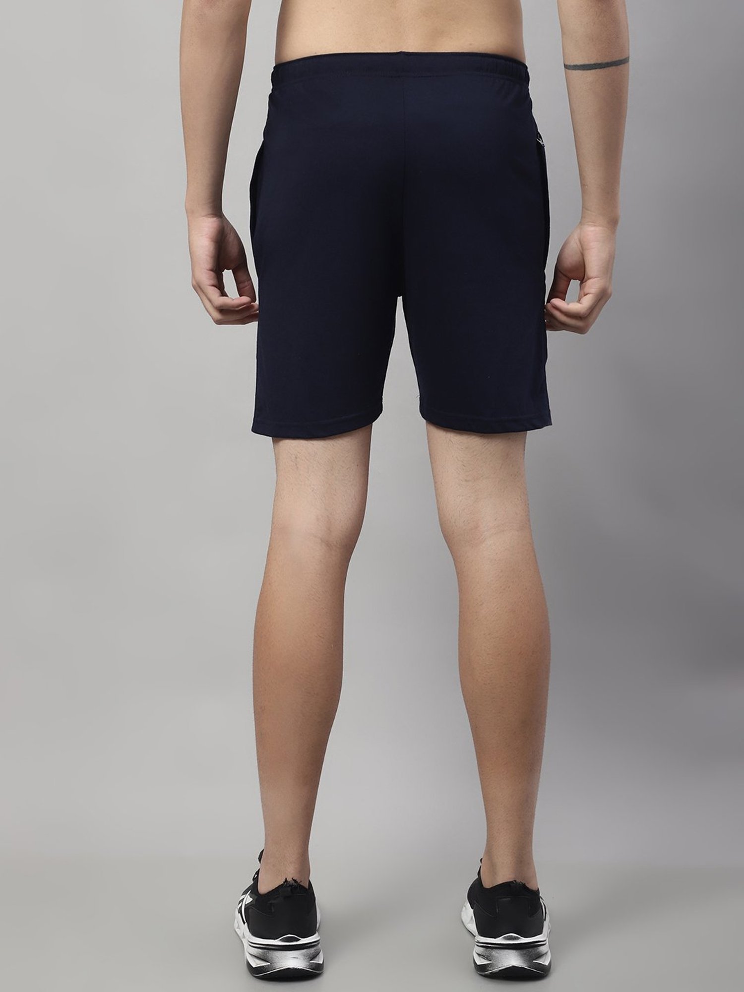 Vimal Jonney Navy & Khaki Regular Fit Lounge Shorts - Pack of 2