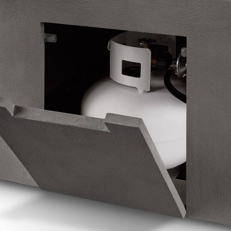 Caraga Casual Square Propane Fire Table Carbon - Jensen Co.