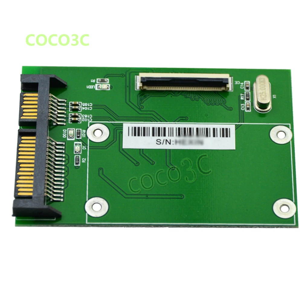 1.8 inch CE SSD to 2.5 inch SATA converter card  22Pin SATA to 40pin LIF / ZIF HDD adapter with 2 ribbon wire